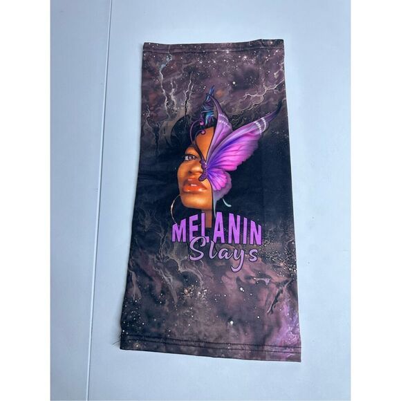 Melanin Slays Neck Gaiter Sun Dust Protection Neck Wraps One Size Adult - Picture 5 of 5
